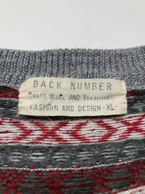 BACK NUMBER/バックナンバー/ニット/セーター/トップス/その他/XL