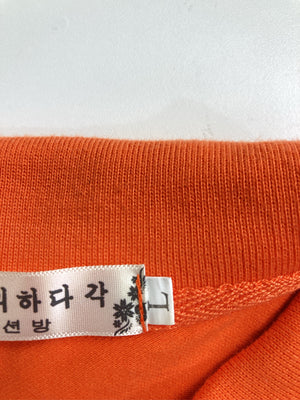 シャツワンピース/ワンピース/ドレス/オレンジ/L