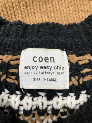 coen/コーエン/ニット/セーター/トップス/ブラウン/X-LARGE