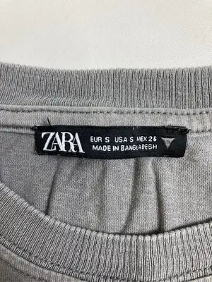 ZARA/ザラ/Tシャツ/カットソー/トップス/グレー/S