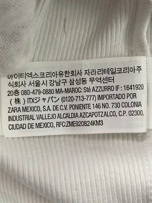 ZARA/ザラ/Tシャツ/カットソー/トップス/ホワイト/USA S