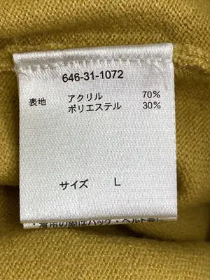 CINEMA CLUB/シネマクラブ/ニット/セーター/トップス/イエロー/L