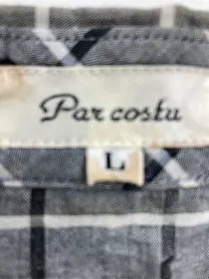 Par costu/シャツ/ブラウス/トップス/グレー/L