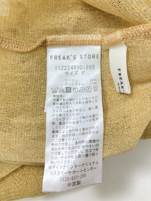 FREAK'S STORE/フリークスストア/Tシャツ/カットソー/トップス/ゴールド/F