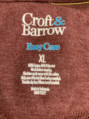 croft&barrow/クラフトアンドバロー/ポロシャツ/トップス/ブラウン/XL
