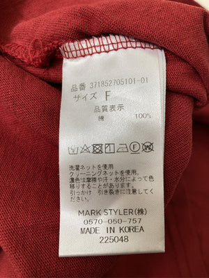 Evris/エヴリス/Tシャツ/カットソー/トップス/レッド/F
