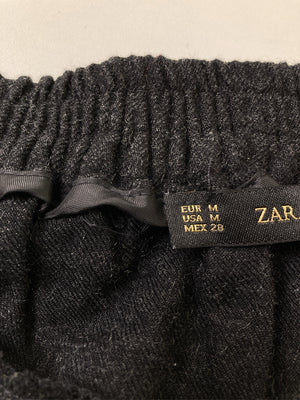 ZARA BASIC/ザラベーシック/スラックス/パンツ/ブラック/M