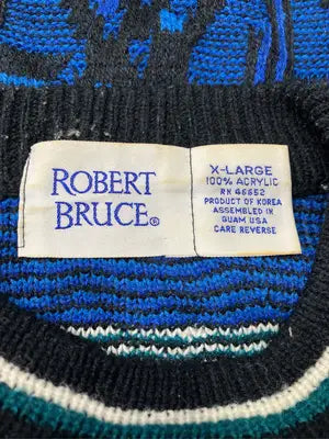 ROBERT BRUCE/ニット/セーター/トップス/ブルー/X-LARGE