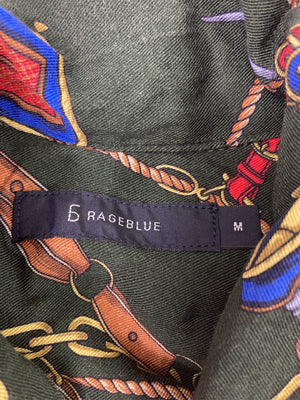 RAGEBLUE/レイジブルー/シャツ/ブラウス/トップス/グリーン/M