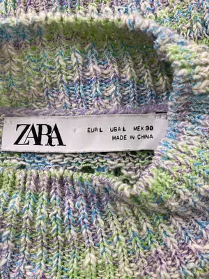 ZARA/ザラ/ニット/セーター/トップス/ライトグリーン/L