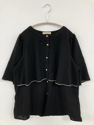 NOWNOW/ナウナウ/シャツ/ブラウス/トップス/ブラック/M