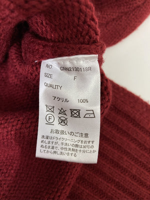 ニット/セーター/トップス/レッド/F