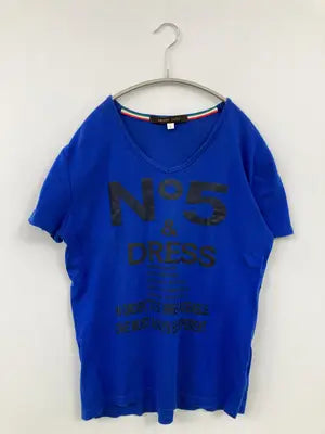 agate label/Tシャツ/カットソー/トップス/ブルー/L