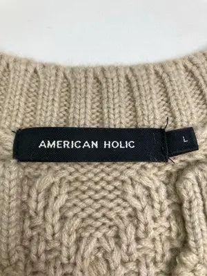 AMERICAN HOLIC/アメリカンホリック/ニット/セーター/トップス/ベージュ/L