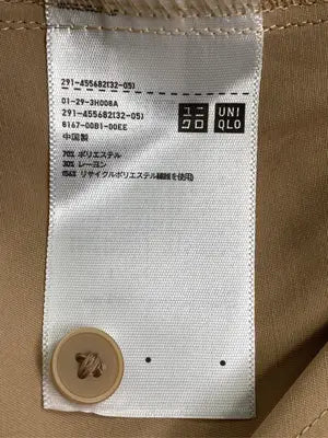 UNIQLO/ユニクロ/シャツワンピース/ワンピース/ドレス/ベージュ/S