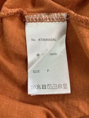 Adoon plain/アドーンプレーン/Tシャツ/カットソー/トップス/オレンジ/F