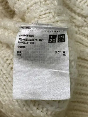 UNIQLO/ユニクロ/ニット/セーター/トップス/アイボリー/S