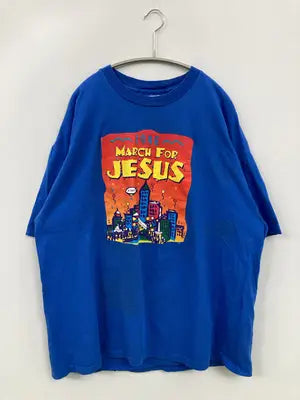 Hanes/ヘインズ/Tシャツ/カットソー/トップス/ブルー/XXL