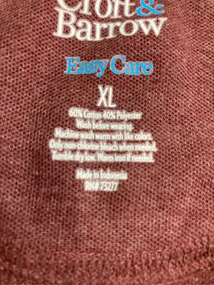 croft&barrow/クラフトアンドバロー/ポロシャツ/トップス/ブラウン/XL