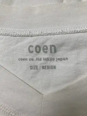 coen/コーエン/Tシャツ/カットソー/トップス/ホワイト/MEDIUM