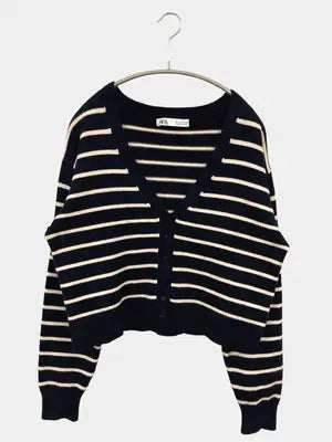 ZARA/ザラ/カーディガン/ボレロ/トップス/ネイビー/USA L