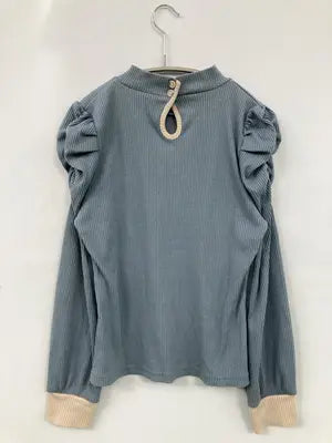 Leahmatin/Tシャツ/カットソー/トップス/スカイブルー/M   バスト79～87   身長154～162