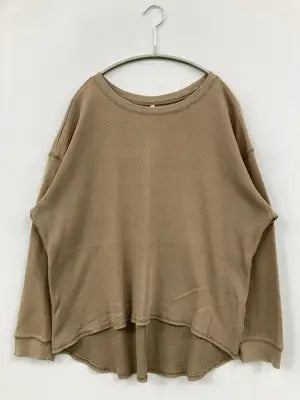 Tシャツ/カットソー/トップス/ブラウン/LL  ウエスト93～101　身長154～162