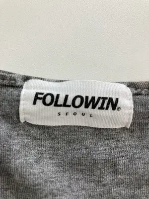 FOLLOWIN/フォロウィン/Tシャツ/カットソー/トップス/グレー/F
