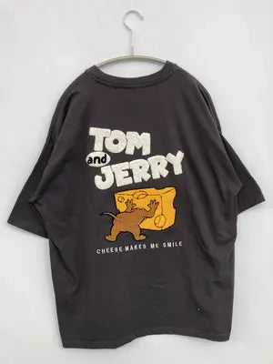 TOM and JERRY/トムアンドジェリー/Tシャツ/カットソー/トップス/ブラック/M