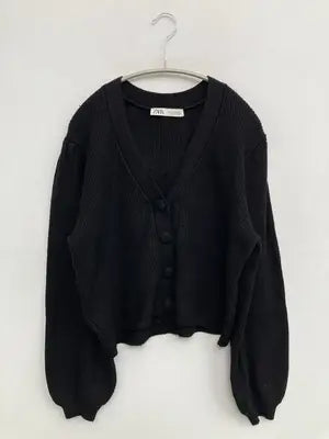 ZARA/ザラ/カーディガン/ボレロ/トップス/ブラック/USA M