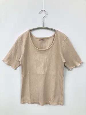 flower/フラワー/Tシャツ/カットソー/トップス/ベージュ/F