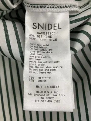 SNIDEL/スナイデル/シャツ/ブラウス/トップス/グリーン/ONE SIZE