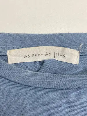 As know as plus/アズノゥアズプラス/Tシャツ/カットソー/トップス/スカイブルー/F