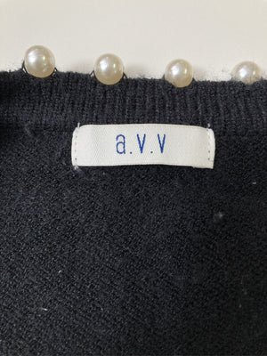 a.v.v/アーヴェヴェ/ニット/セーター/トップス/ブラック/L
