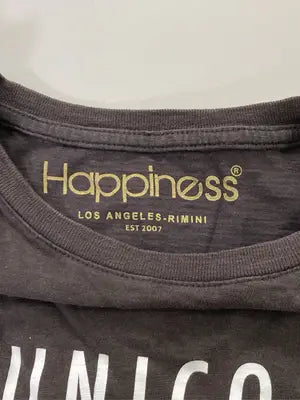 HAPPINESS/Tシャツ/カットソー/トップス/ブラック