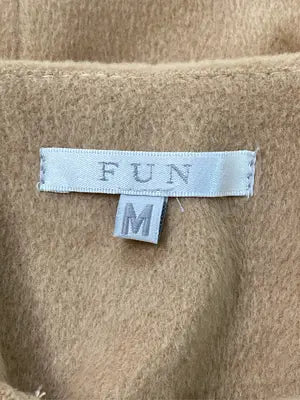 FUN/ファン/ノーカラーコート/ジャケット/アウター/ベージュ/M