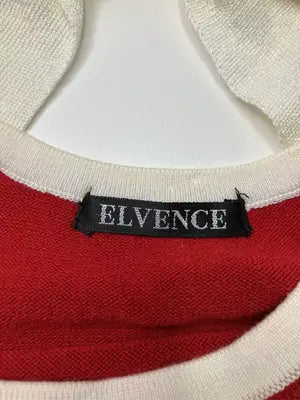 ELVENCE/ニット/セーター/トップス/レッド/L