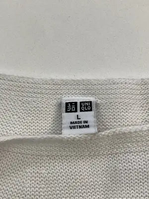 UNIQLO/ユニクロ/ニット/セーター/トップス/アイボリー/L