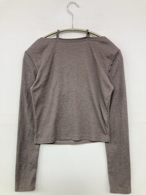 ニット/セーター/トップス/グレー/M
