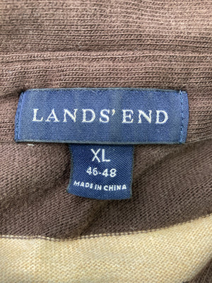 LANDS' END/ランズエンド/ポロシャツ/トップス/ブラウン/XL