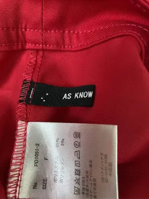 AS KNOW AS PINKY/アズノゥアズピンキー/その他パンツ/パンツ/レッド/F