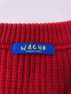 NACHO/ナチョ/ニット/セーター/トップス/レッド