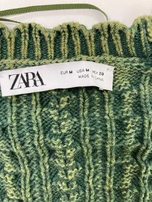ZARA/ザラ/カーディガン/ボレロ/トップス/ライトグリーン/EUR M/USA M/MEX 28