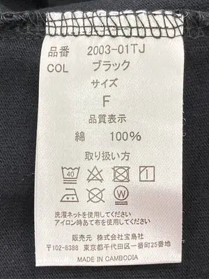 moz/モズ/Tシャツ/カットソー/トップス/ブラック/F