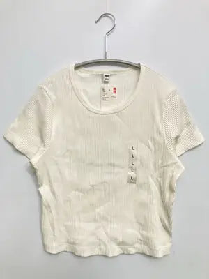 UNIQLO/ユニクロ/Tシャツ/カットソー/トップス/ホワイト/L