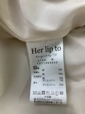 her lip to/ハーリップトゥ/ワンピース/ワンピース/ドレス/ベージュ/M