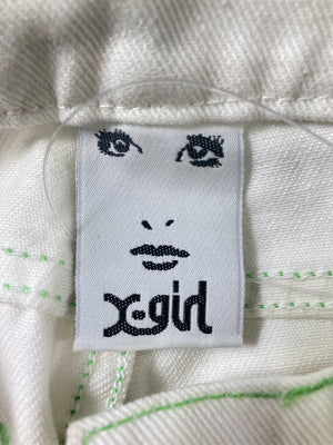 X-GIRL/エックスガール/デニムパンツ/パンツ/ホワイト/1