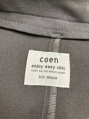 coen/コーエン/ノーカラージャケット/ジャケット/アウター/グレー/MEDIUM