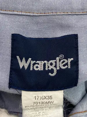 Wrangler/ラングラー/シャツ/ブラウス/トップス/ブルー/17 1/2X35