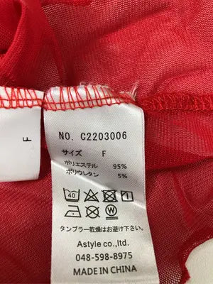 その他トップス/トップス/レッド/F